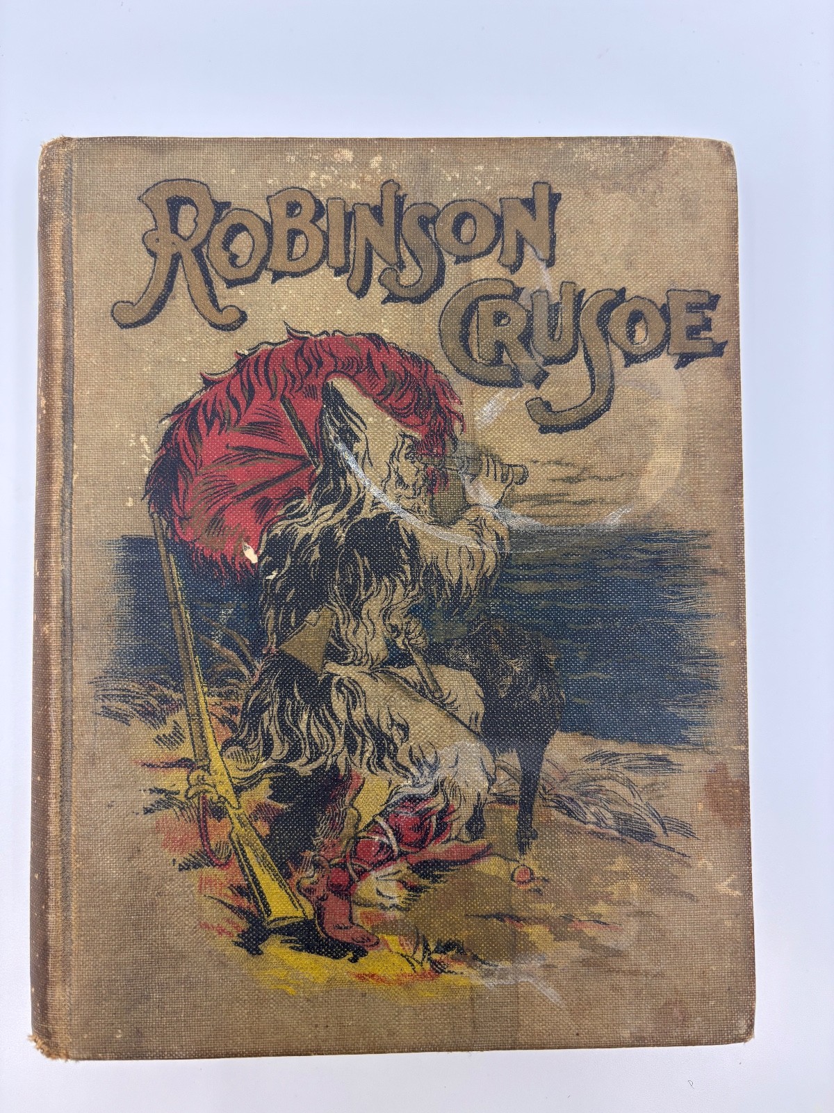 Robinson Crusoe Daniel Defoe DeWolfe Fiske & Co Illustrated Color and BW Plates