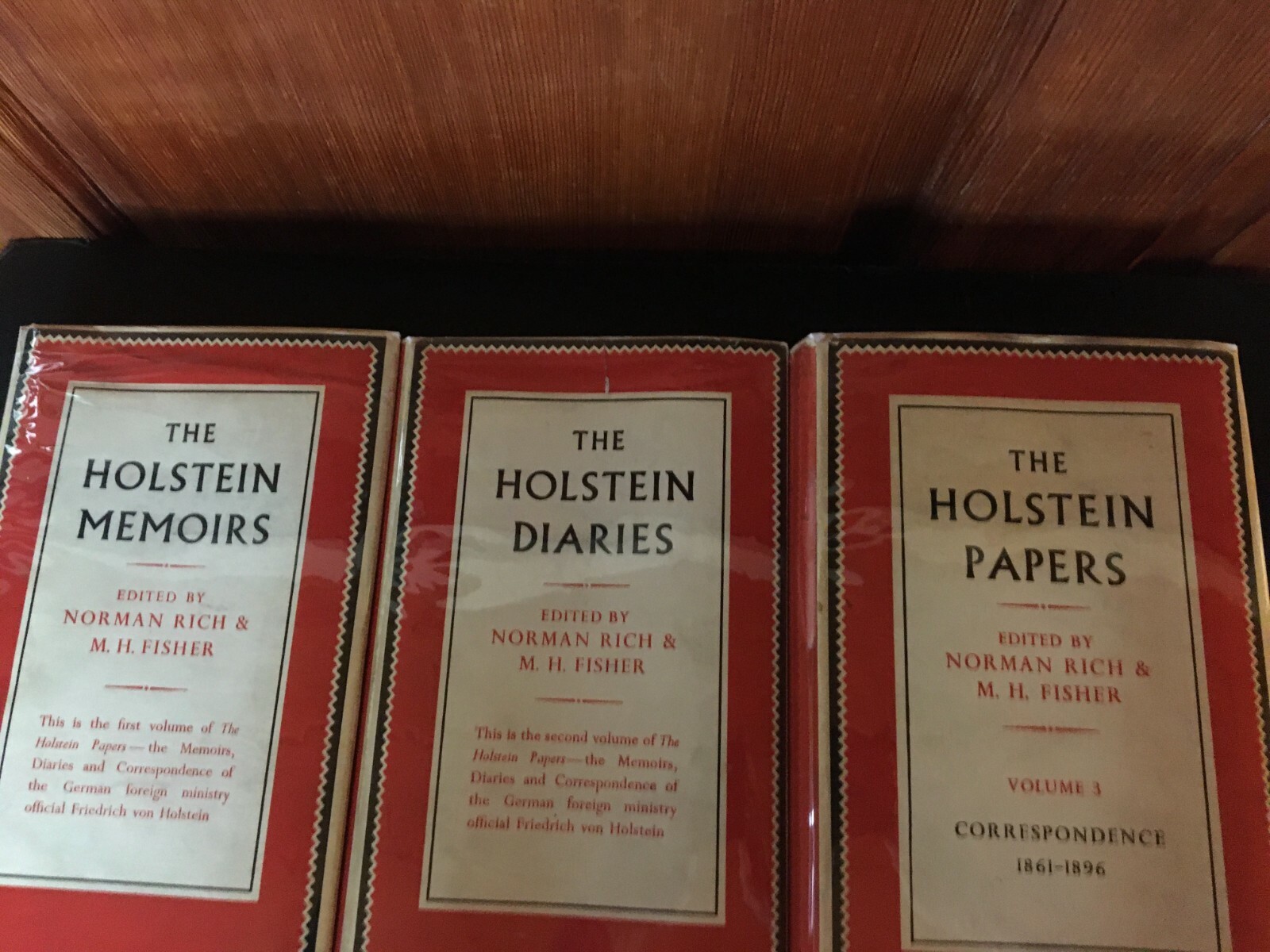 The Holstein Papers Vol.1-3. Holstein Friedrich Von1955-1961 Hardcover with DJ’s