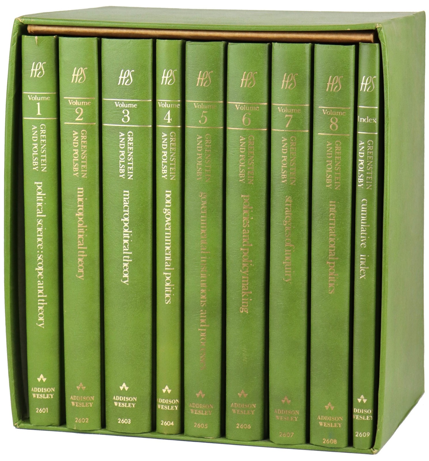Fred I Goldstein / Handbook of Political Science Volumes 1 through 8 plus 1st ed