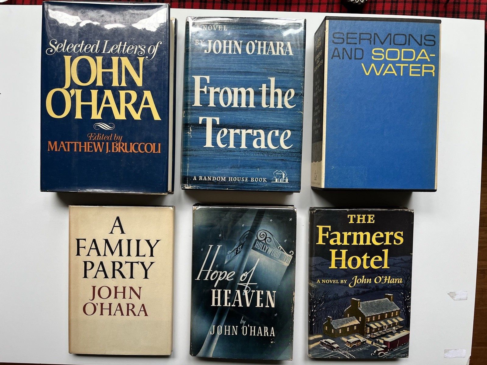 Lot 6 John O’Hara 1st edition Hope of Heaven Farmer’s Hotel From the Terrace +3