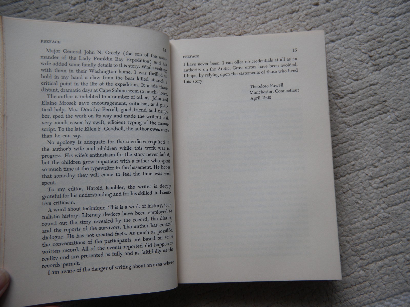THEODORE POWELL/THE LONG RESCUE [GREELEY EXPEDITION] 1ST EDITION/INSCRIBED