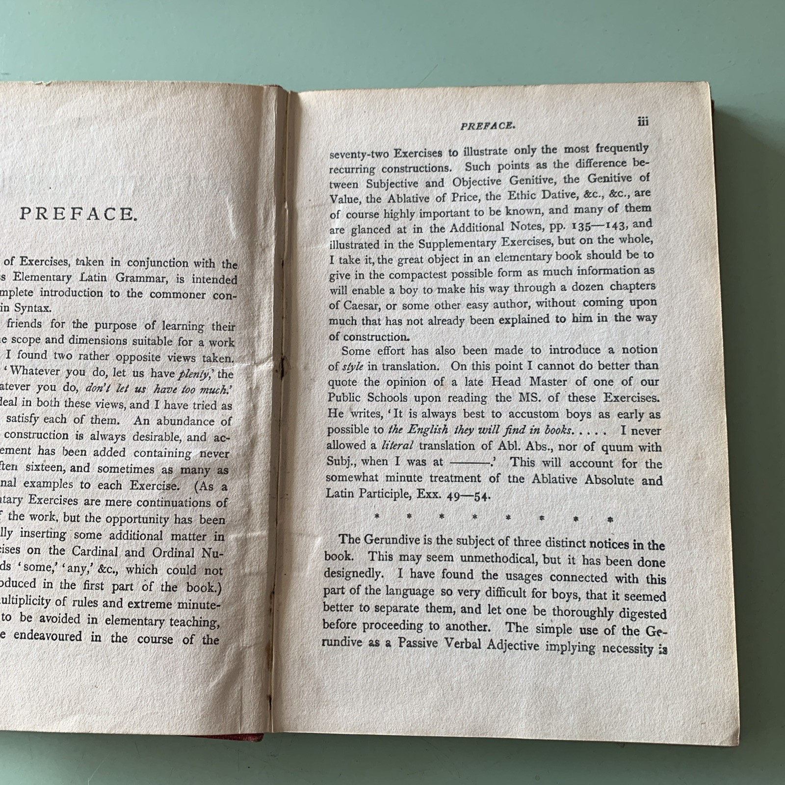 First Latin Exercise Book – J Allen, Eighth Edition, 1896, Oxford, HB