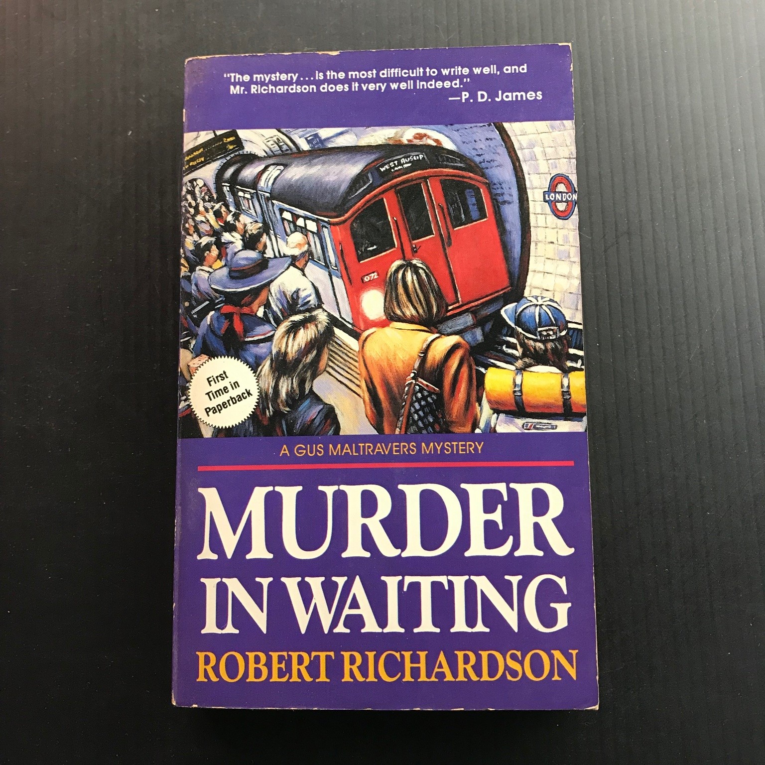 Murder in Waiting Robert Richardson 1993 Paperback Mystery