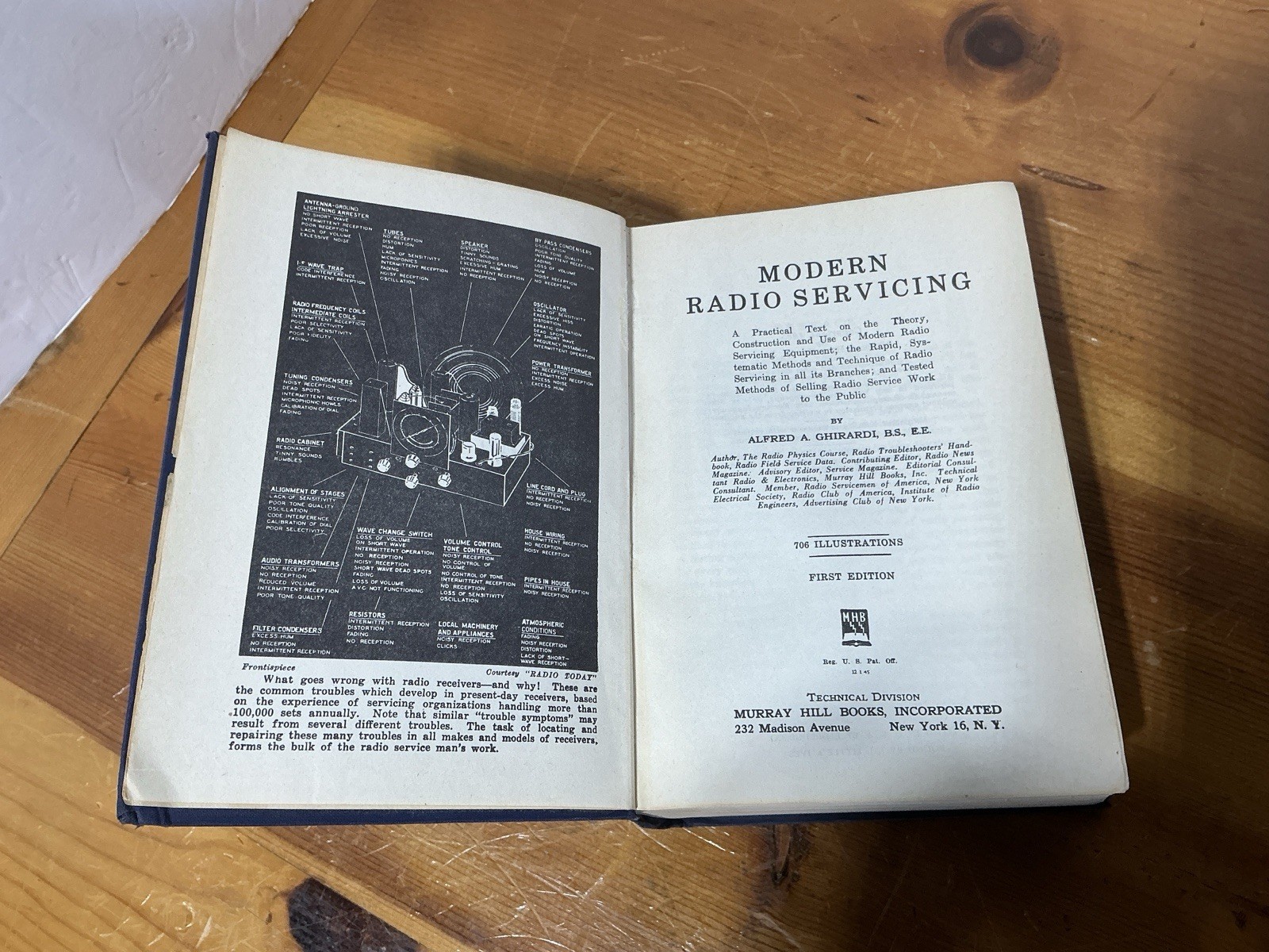 MODERN RADIO SERVICING Alfred Ghirardi 1st ED Tube Testers 706 Illustrations