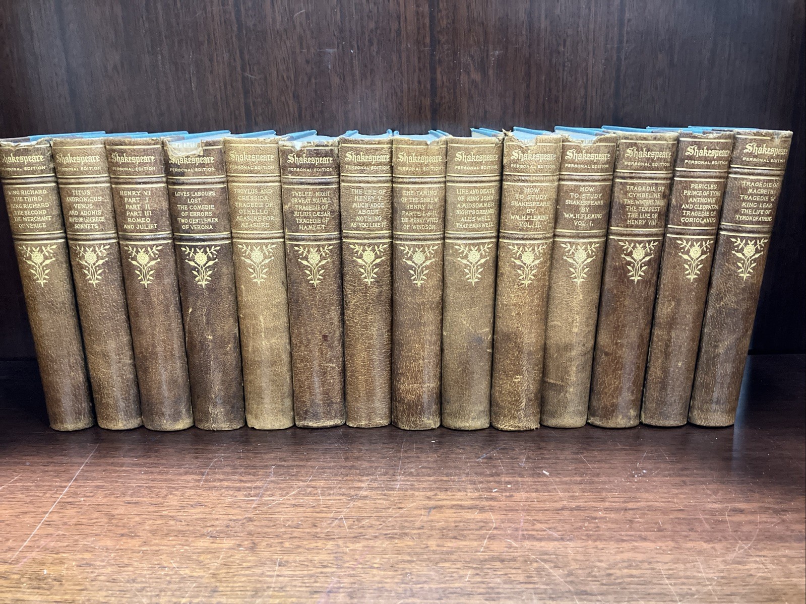 The Personal Shakespeare Collection 14 Volumes 1904 1-14 complete Vintage Rare