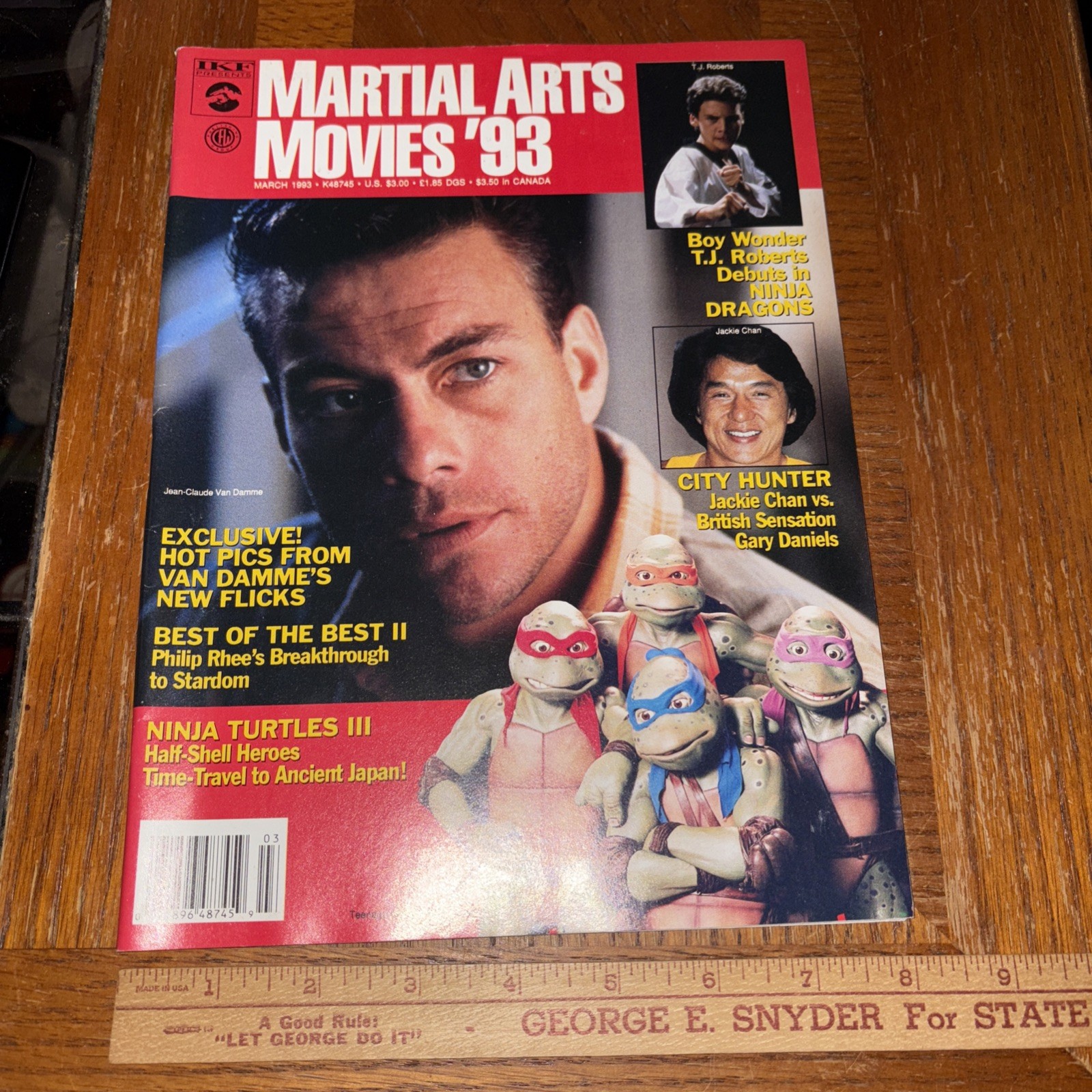 Inside Karate Martial Arts Movies ’93 Magazine Jean Claude Van Damme March 1993