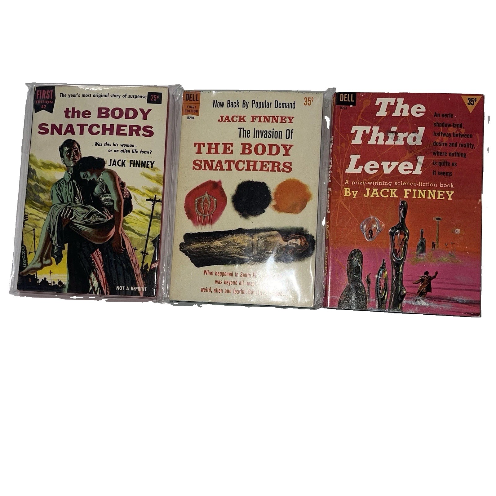 VTG Jack Finney Dell Paperback Books Lot of 3 The Body Snatchers 1955 1961