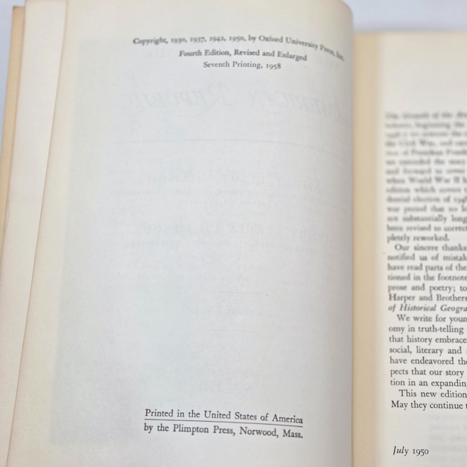 Vintage American History Books 2 Volume Hardcover Oxford American Constitution..