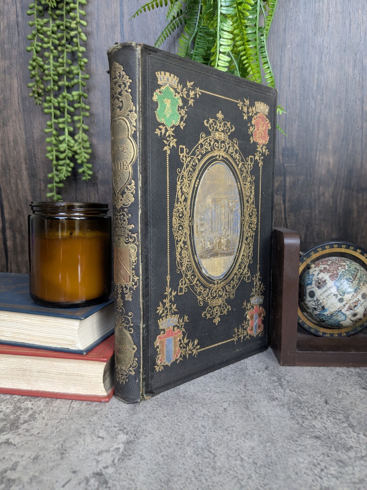 1853 L’Été A Bade Summer at Baden Original French Full Cloth Binding Illustrated