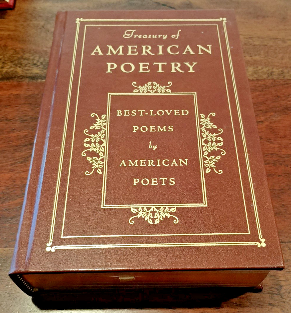 Treasury of American Poetry Leather ~ Bound Barnes & Noble Gold Gilt Pages