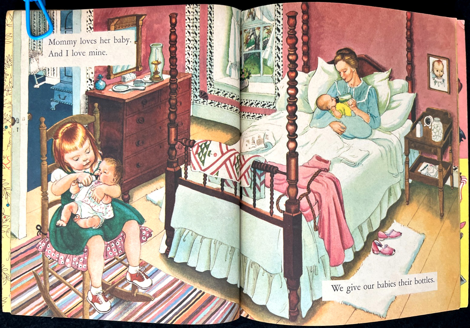 BABY DEAR ~ true 1st „A“ ed. children’s Little Golden Book #466, Eloise Wilkin