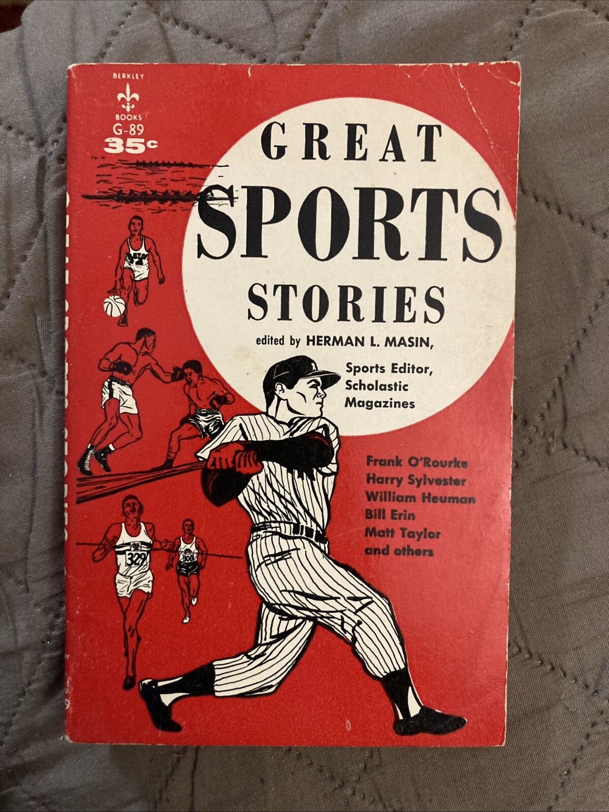 Baseball Vintage Pb, Great Sports Stories by Masin, Berkley Book G89, 1957, SVG