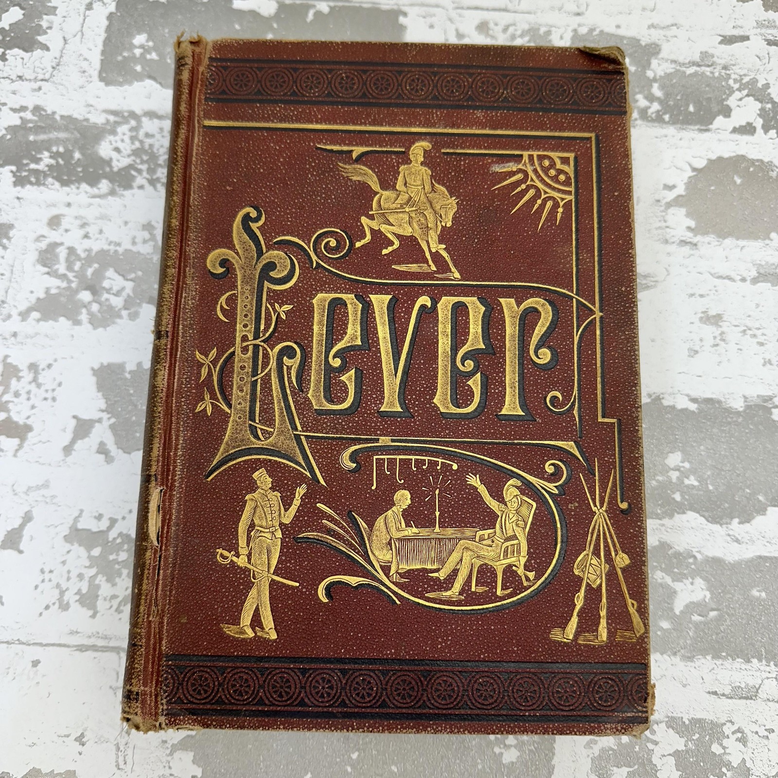 Vintage Works Of Charles Lever Vol II Red Cloth HC 1880 USA Fiction Illustrated