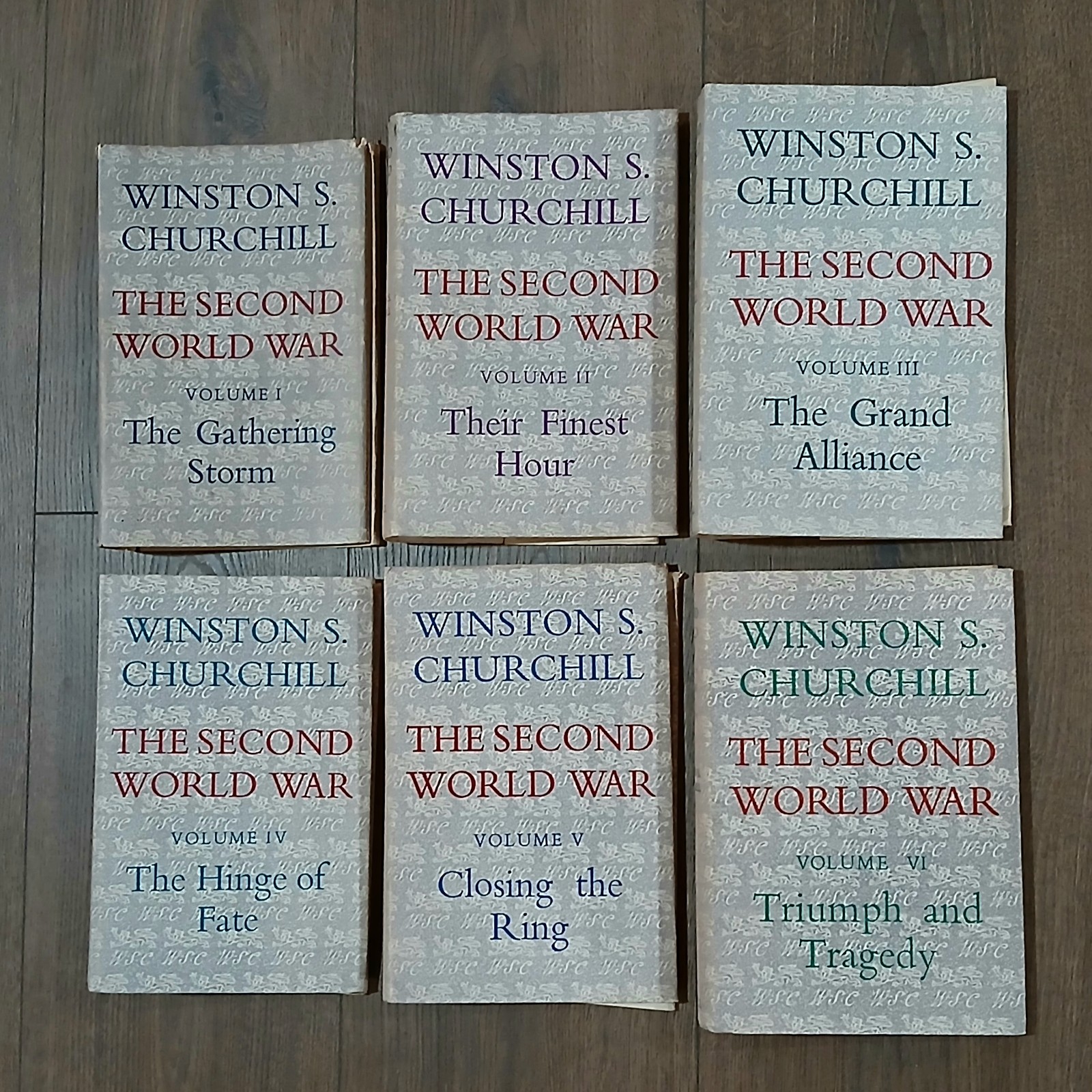 Winston Churchill WWII The Second World War 6 Vol Set Cassell 1948 Dust Jackets