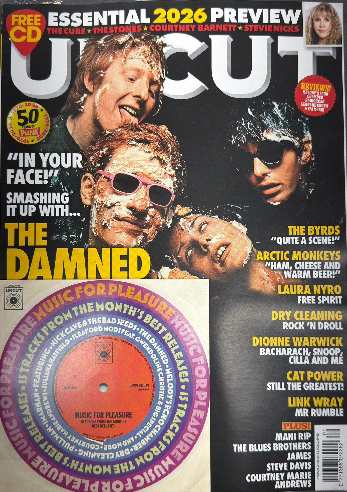 UNCUT MAGAZINE-CD “MUSIC FOR PLEASURE”-JANUARY 2026-THE DAMNED-Brand New