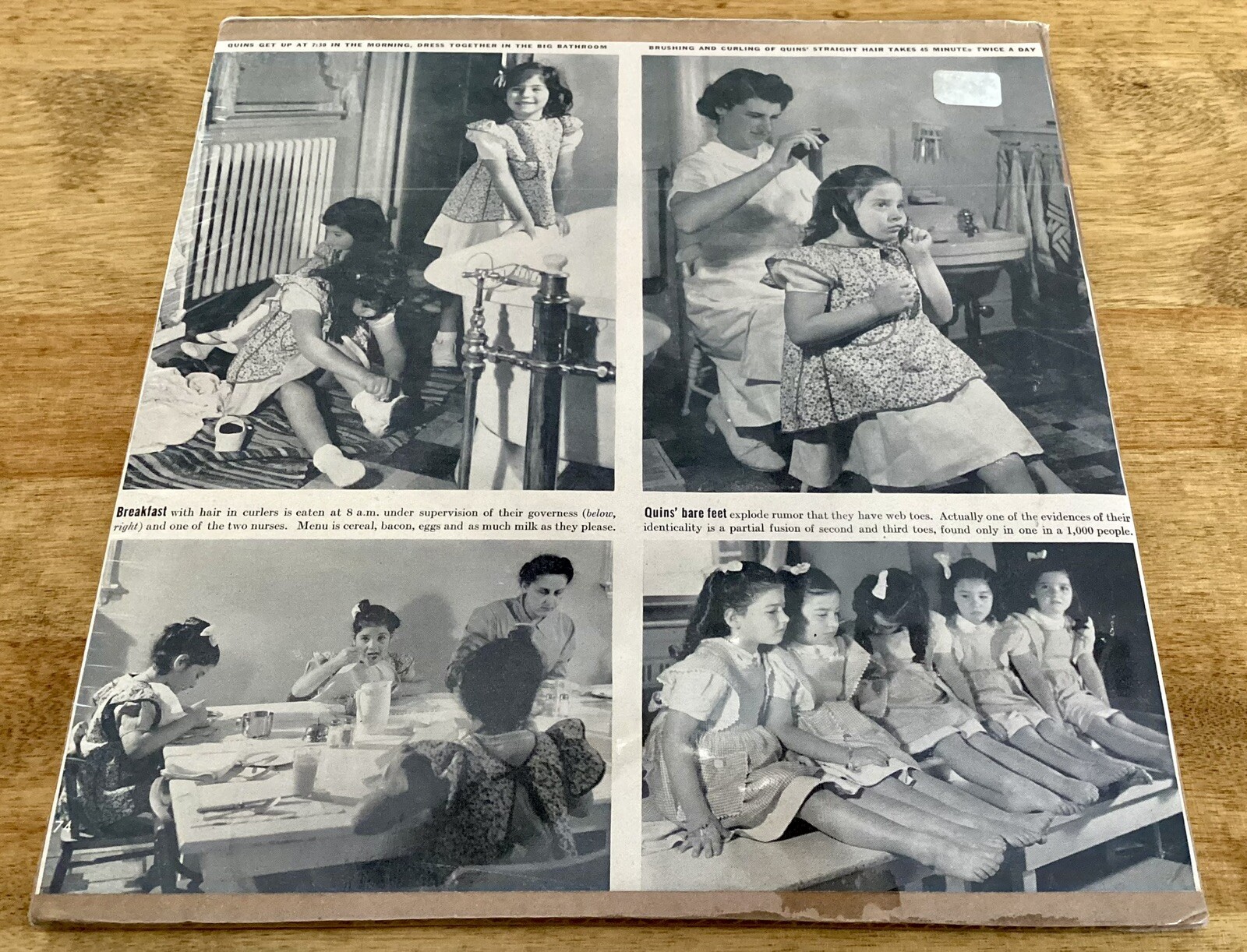 VTG 1935 Story of the Dionne Quintuplets Softcover Book and Newspaper Articles