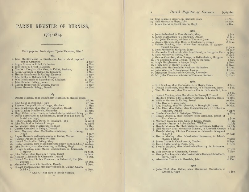 Scotland Scottish Records – Birth Marriage Death Burials – 52 Old Volumes on USB