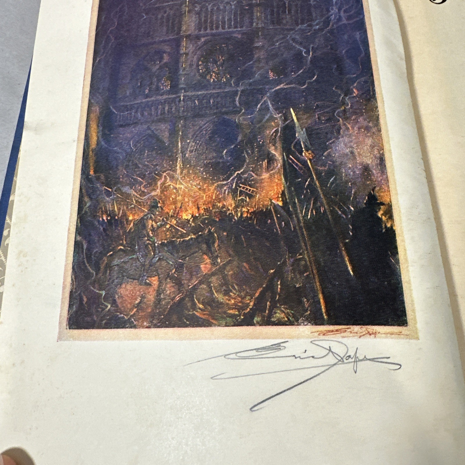Notre Dame De Paris 1928 Illustrated by Eric Pape SIGNED Inscribed Book Rare