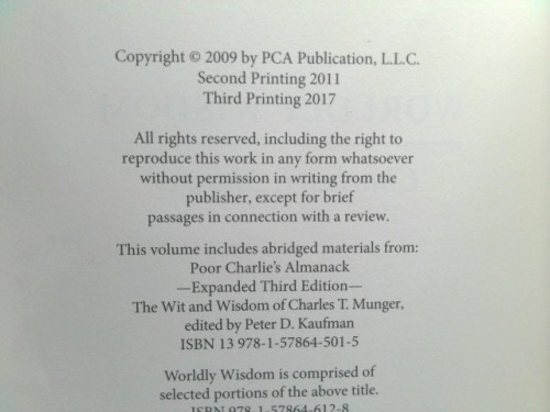 Worldly Wisdom by Charles T. Munger