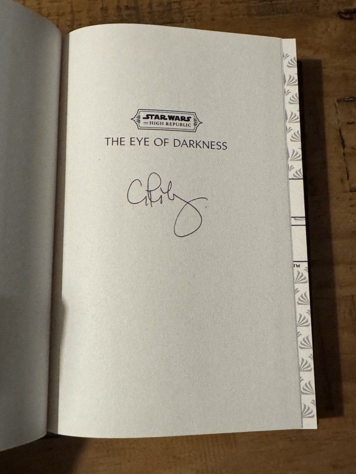 George Mann – Star Wars High Republic – Eye Of Darkness Signed HB 1st Edtn Book