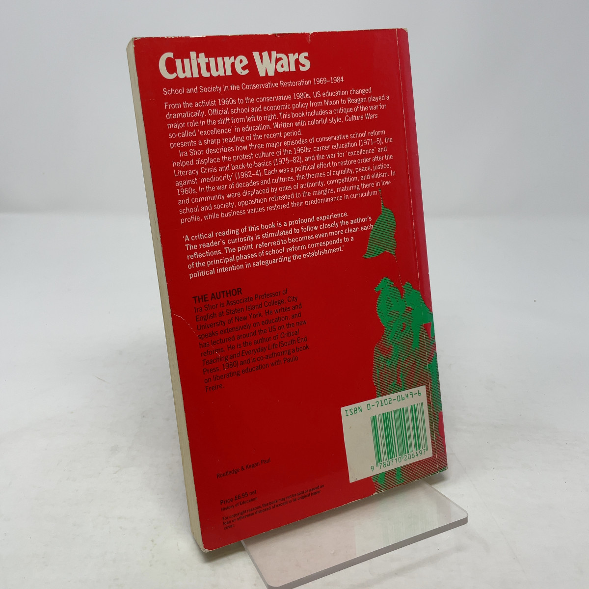 Culture Wars by Ira Shor PB First Edition Very Good 1986