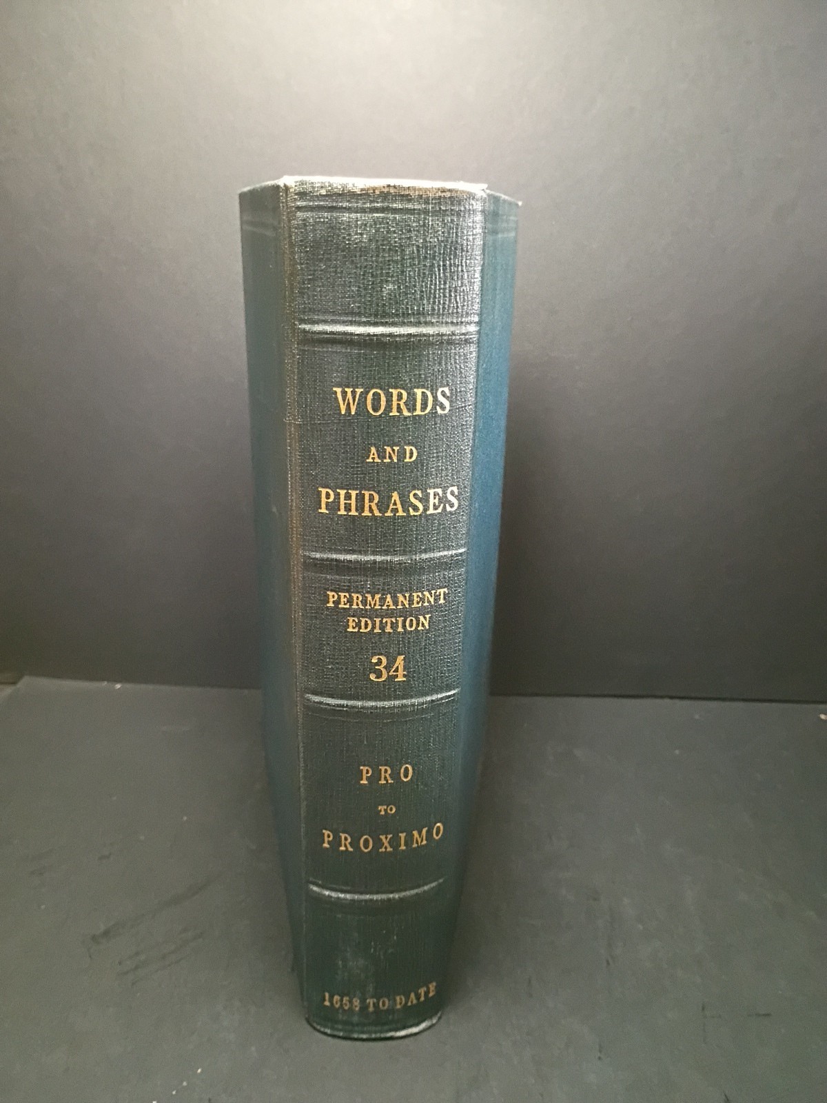 Words and Phrases Permanent Edition 1658 to Present Vol 34 HC
