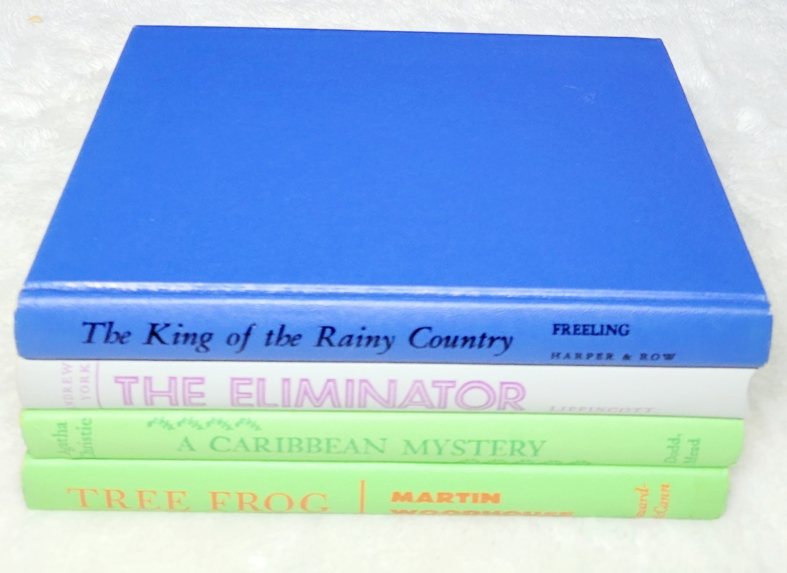 Vintage 1960s Thriller Suspense Mystery Hardcover Book Lot 4 Books Great Shape