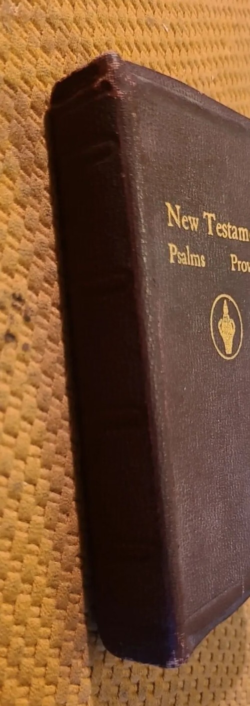 VTG 1952 THE NEW TESTAMENT KJV w/ Psalms & Proverbs Gideon’s Leatherette Pocket