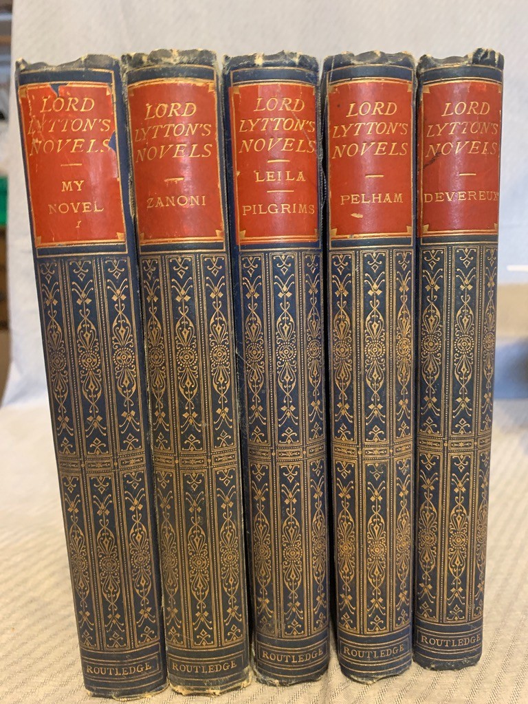 Novels of Lord Lytton Lot of 5 Published 1867 Leila, Devereux, Pelham, Zanoni +1