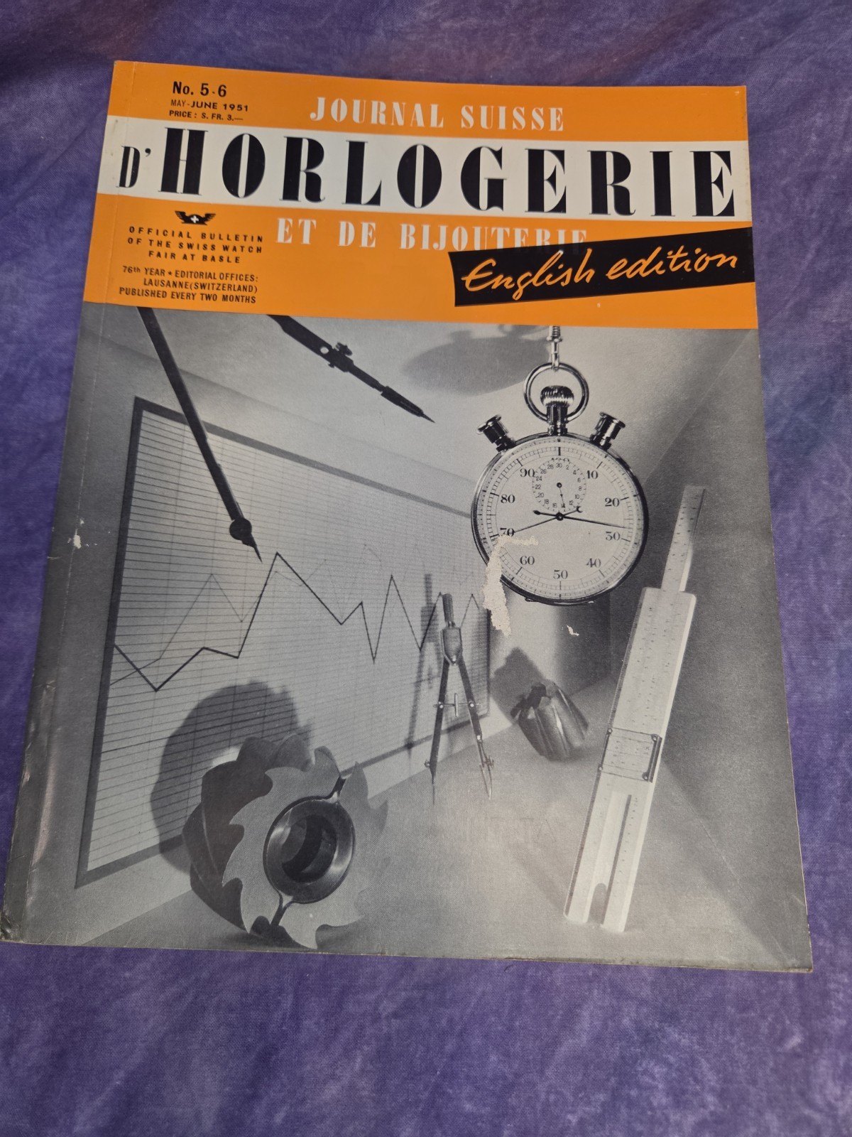 Journal Suisse d Horlogerie May June 1951 English Edition Watch Trade Magazine