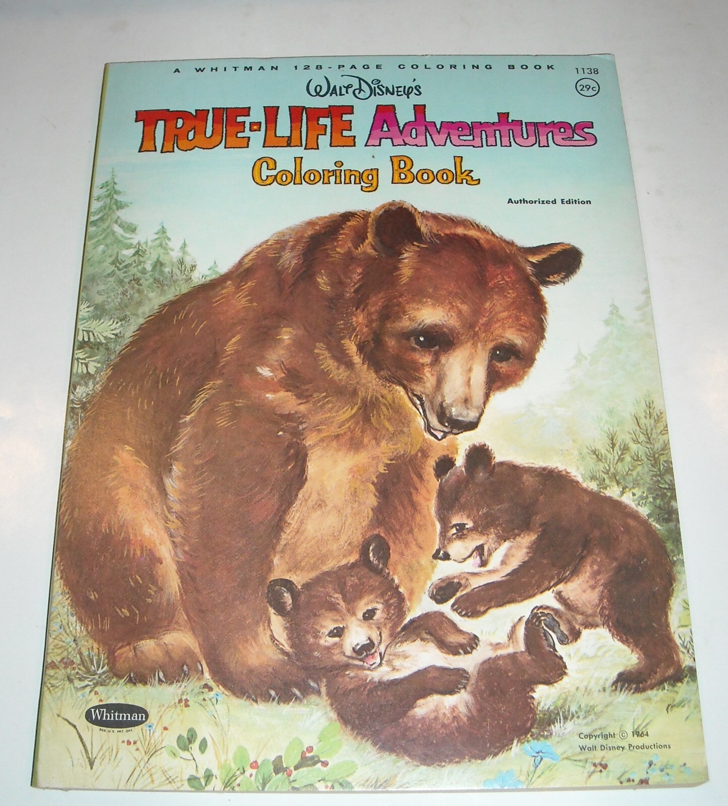 DISNEY TRUE – LIFE ADVENTURES WHITMAN COLORING BOOK 1964 UNUSED NEW ANIMALS