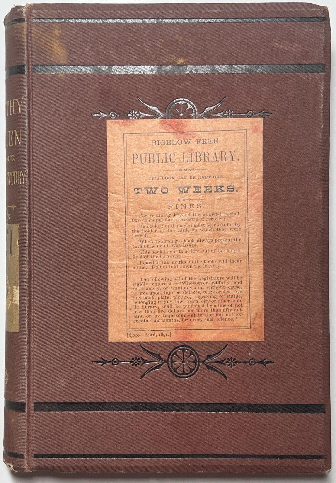 1877 WORTHY WOMEN FIRST CENTURY WISTER IRWIN LIPPINCOTT 1ST FEMALE BIOGRAPHY