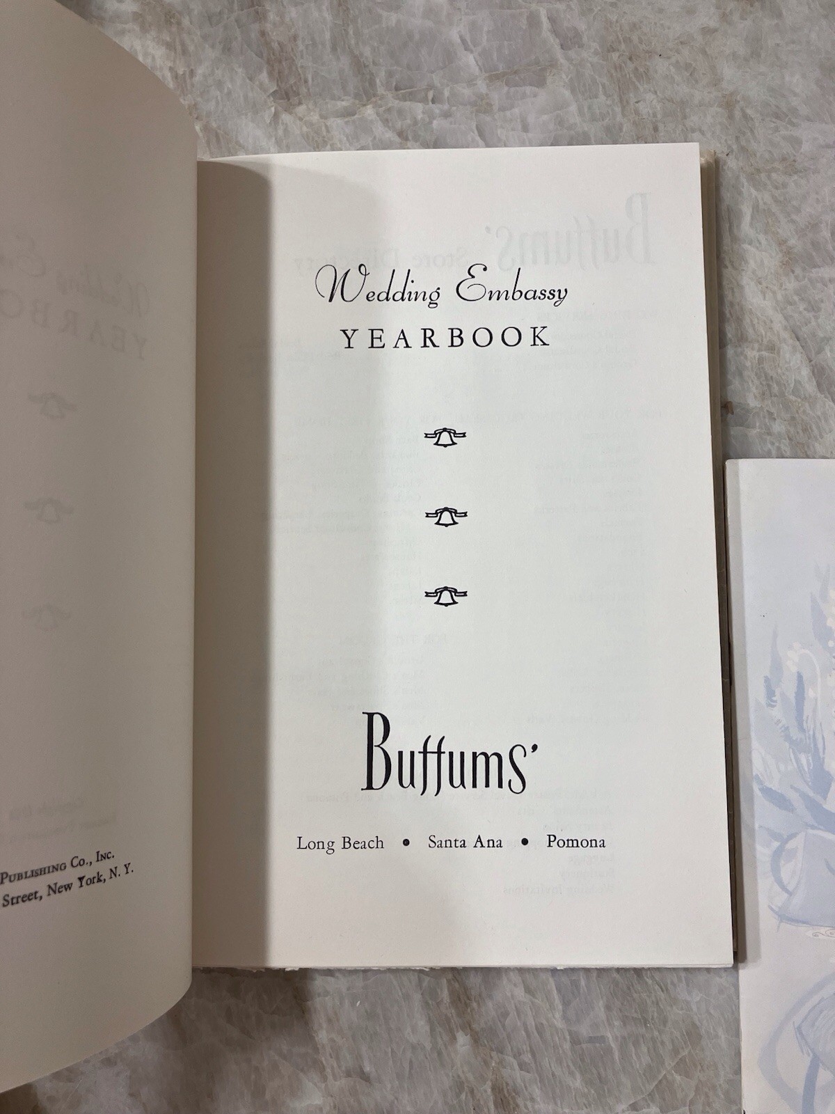 Wedding Embassy Yearbook Buffums 1962 – Your Wedding The Broadway 1959