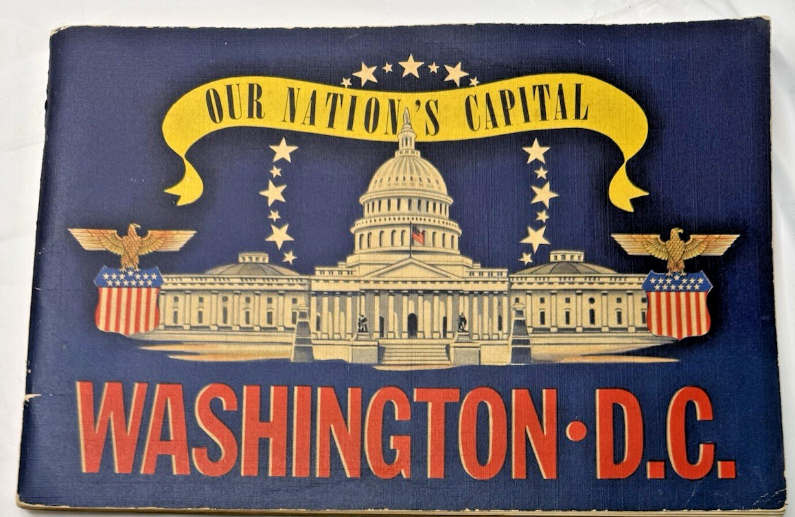 Vtg 1942 Photo Booklet „Our Nation’s Capital Washington D.C.“ Patriotic 250th