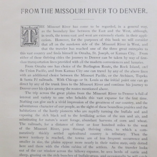 1905 OVER RANGE GOLDEN GATE Travel Guide Colorado Utah Nevada California Oregon