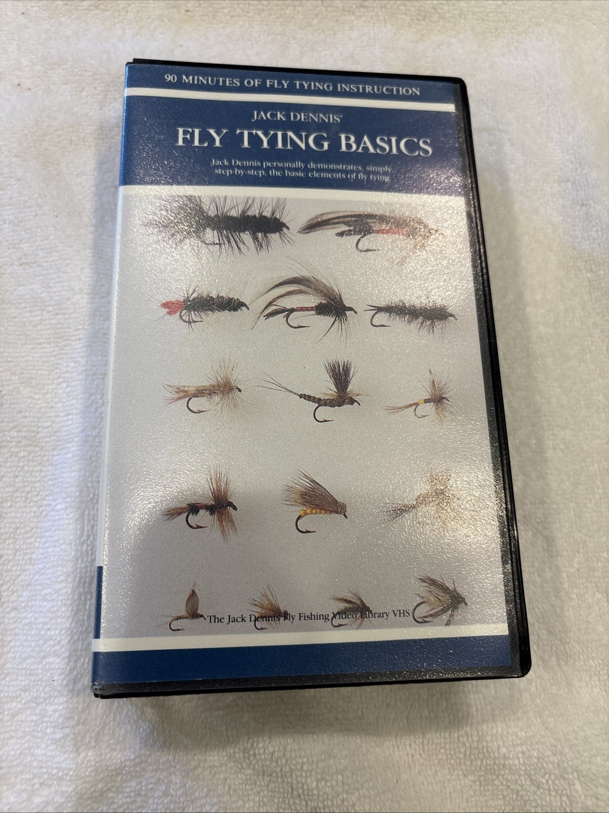 VHS tape, Jack Dennis‘ Fly Tying Basics, for fishing