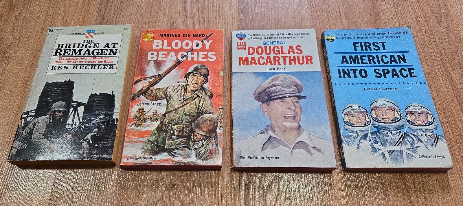 Monarch War VTG PAPERBACK BOOK LOT Douglas MacArthur Marines Die Hard WWII WW2