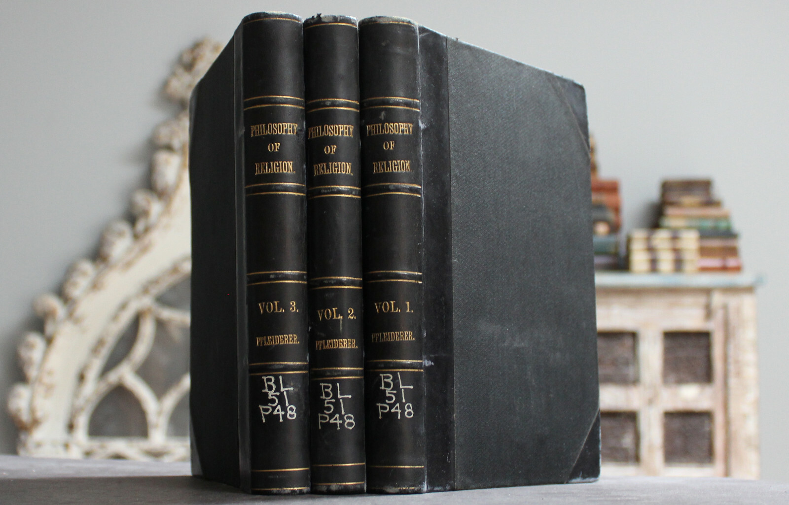 Rare Antique 3 Volume Book Set Philosophy Of Religion 1886-88 Occult Topics ??