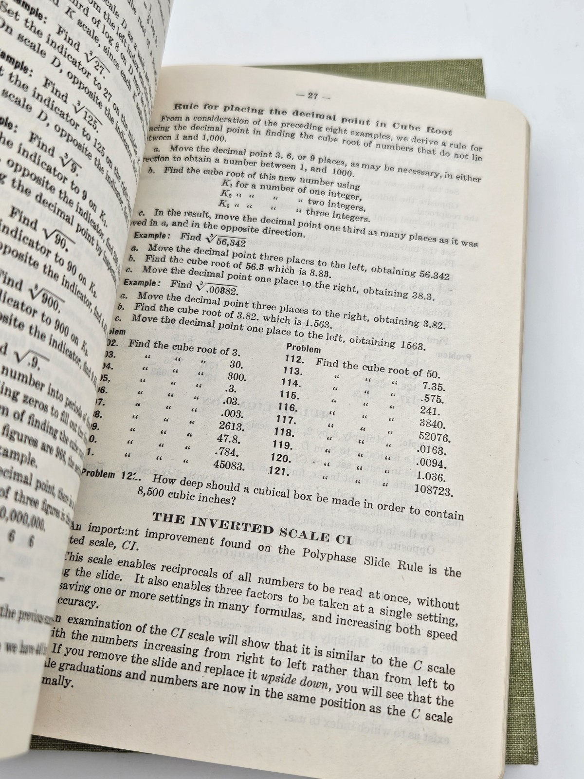 Keuffel & Esser K+E Slide Rules Decitrig Instruction Manual Hardcover Vintage