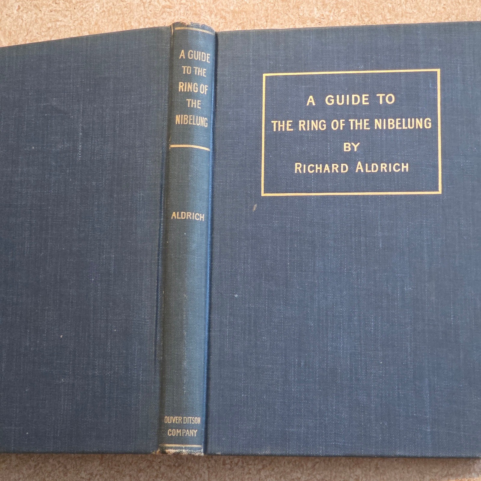 Oliver Ditson A Guide to The Ring of the Nibelung Richard Aldrich 1905 Blue Gilt