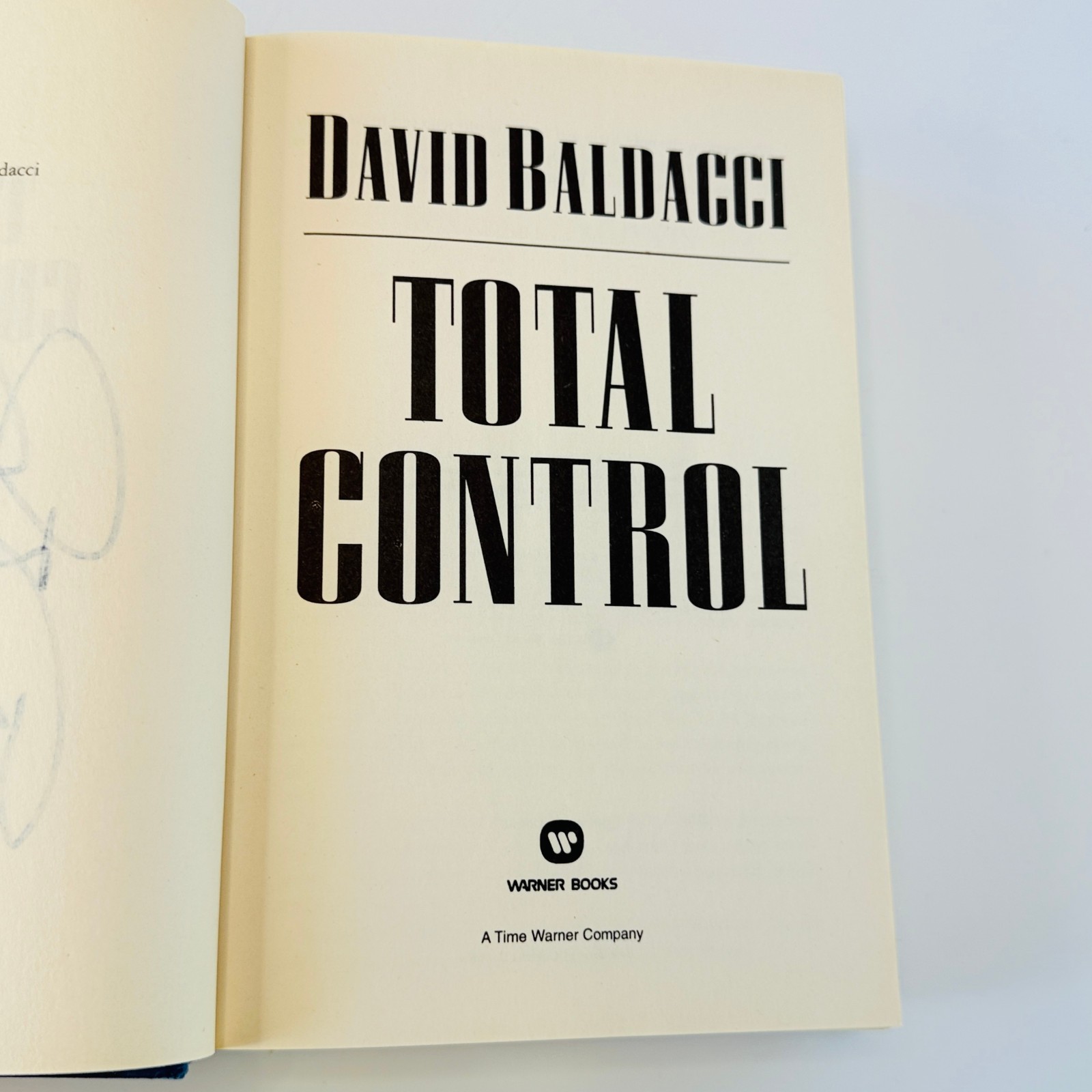 ? TOTAL CONTROL — David Baldacci Signed Book Club Edition HC DJ