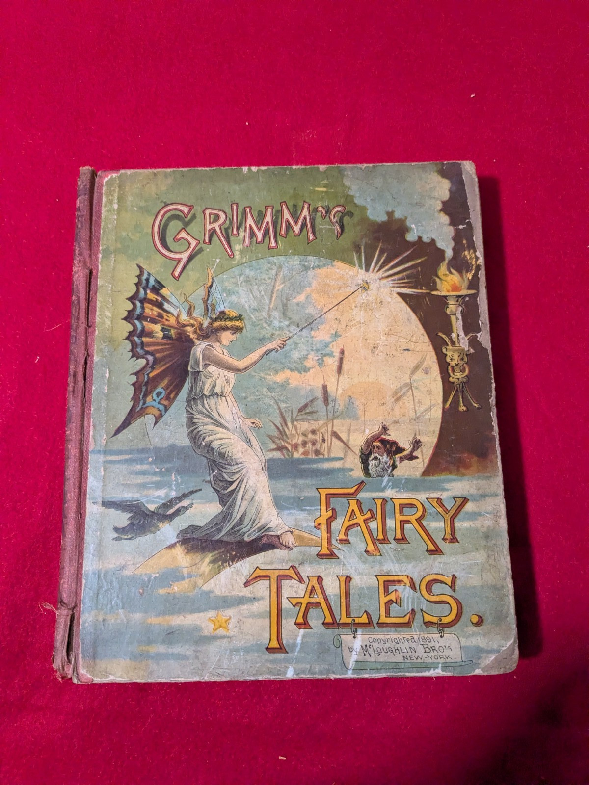 Antique 1890s Grimm’s Fairy Tales – McLoughlin Bros Illustrated by R. André – F