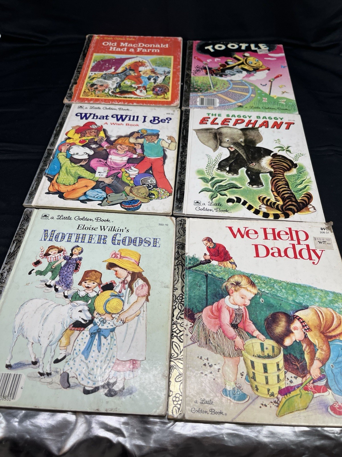 Lot of 6 Vintage A Little Golden Books