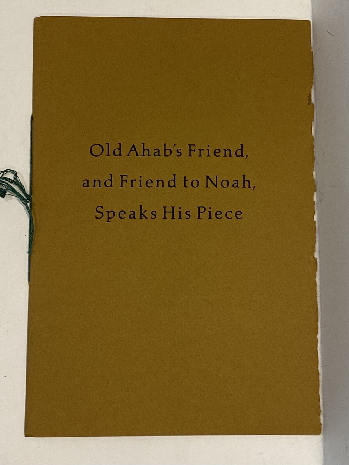 Ray Bradbury / OLD AHAB’S FRIEND AND FRIEND TO NOAH SPEAKS HIS PIECE 1st ed 1971