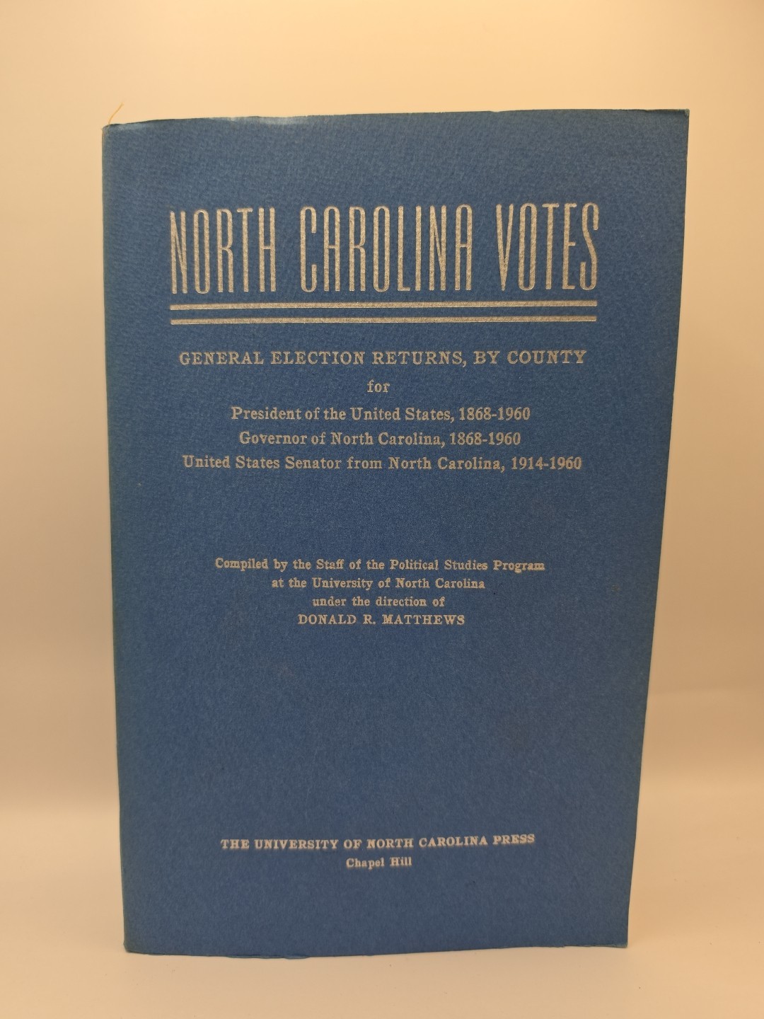 NORTH CAROLINA VOTES GENERAL ELECTION RETURNS BY COUNTY PRESIDENT GOVERNOR SENAT
