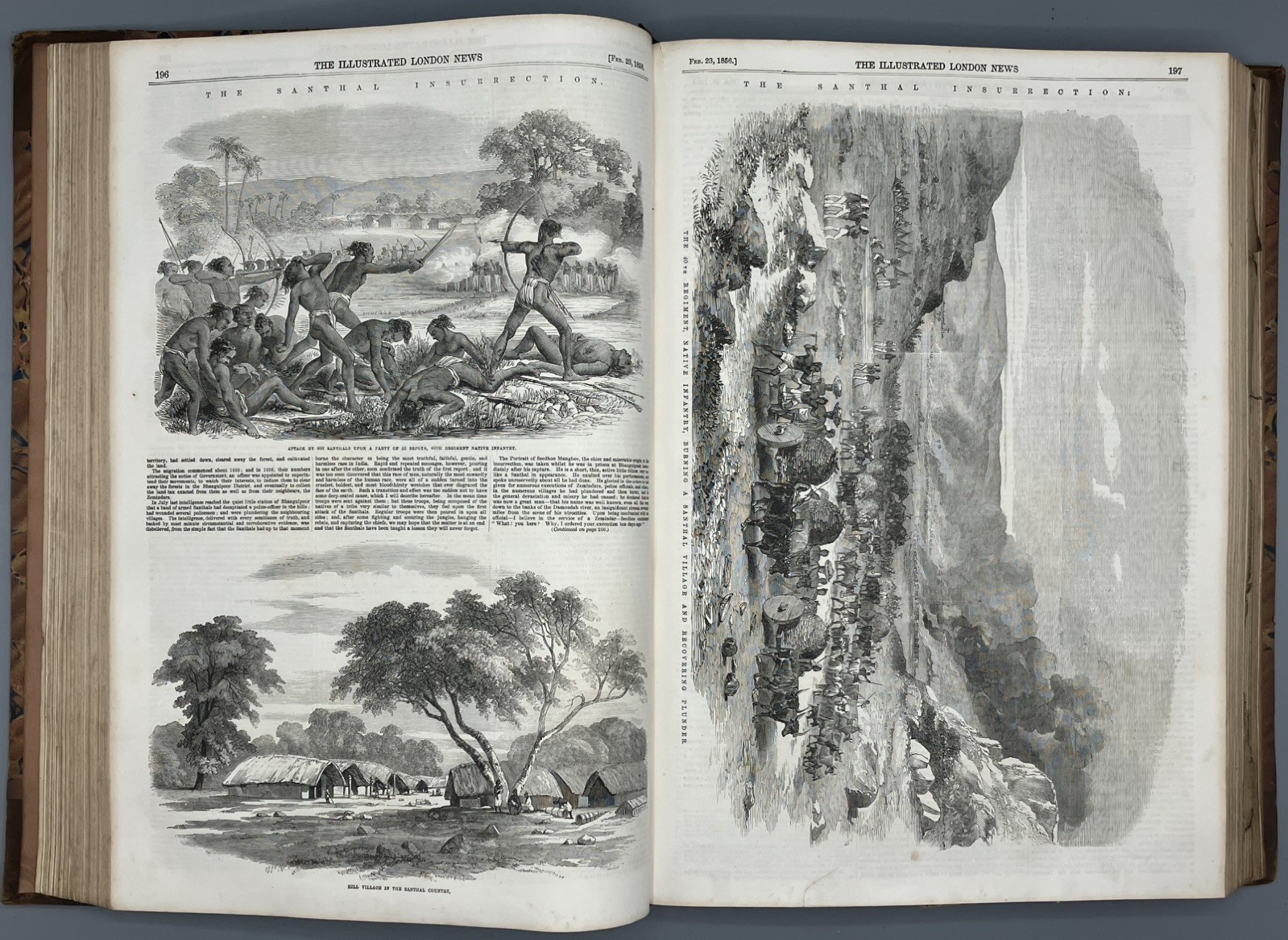 The Illustrated London News 1856 V28 Complete Falkland Is Santhal Insurrection