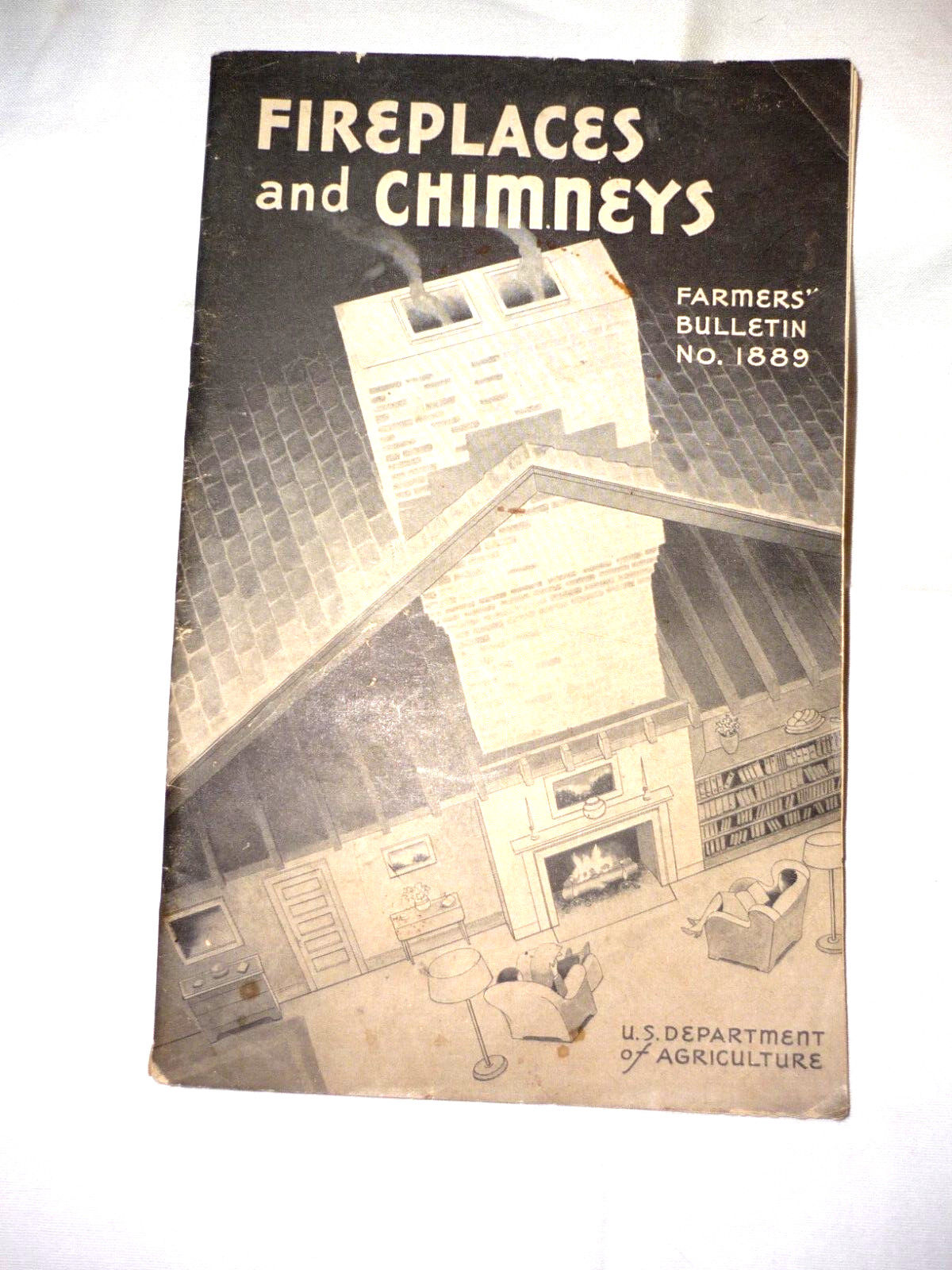 1941 USDA Fireplaces and Chimneys Farmers Bulletin 52 pages No. 1889, 6 x 9