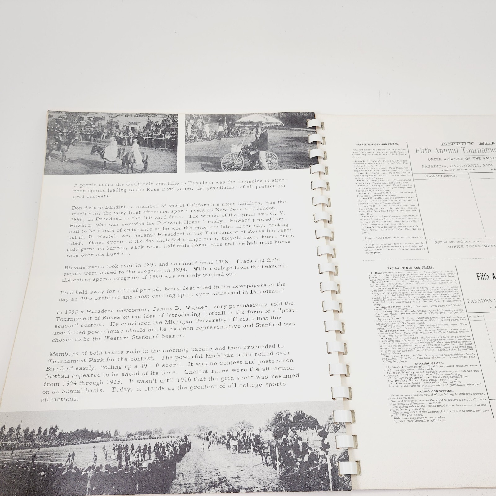 Vintage 1970’s Tournament of Roses 1972 History Book Pasadena California Parade