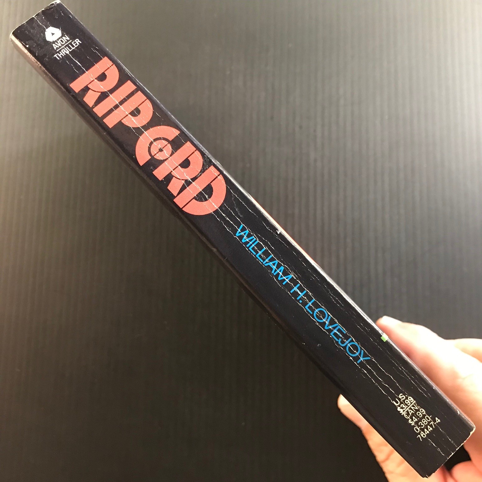 RIPCORD William H. Lovejoy 1992 First Avon Printing Thriller Suspense