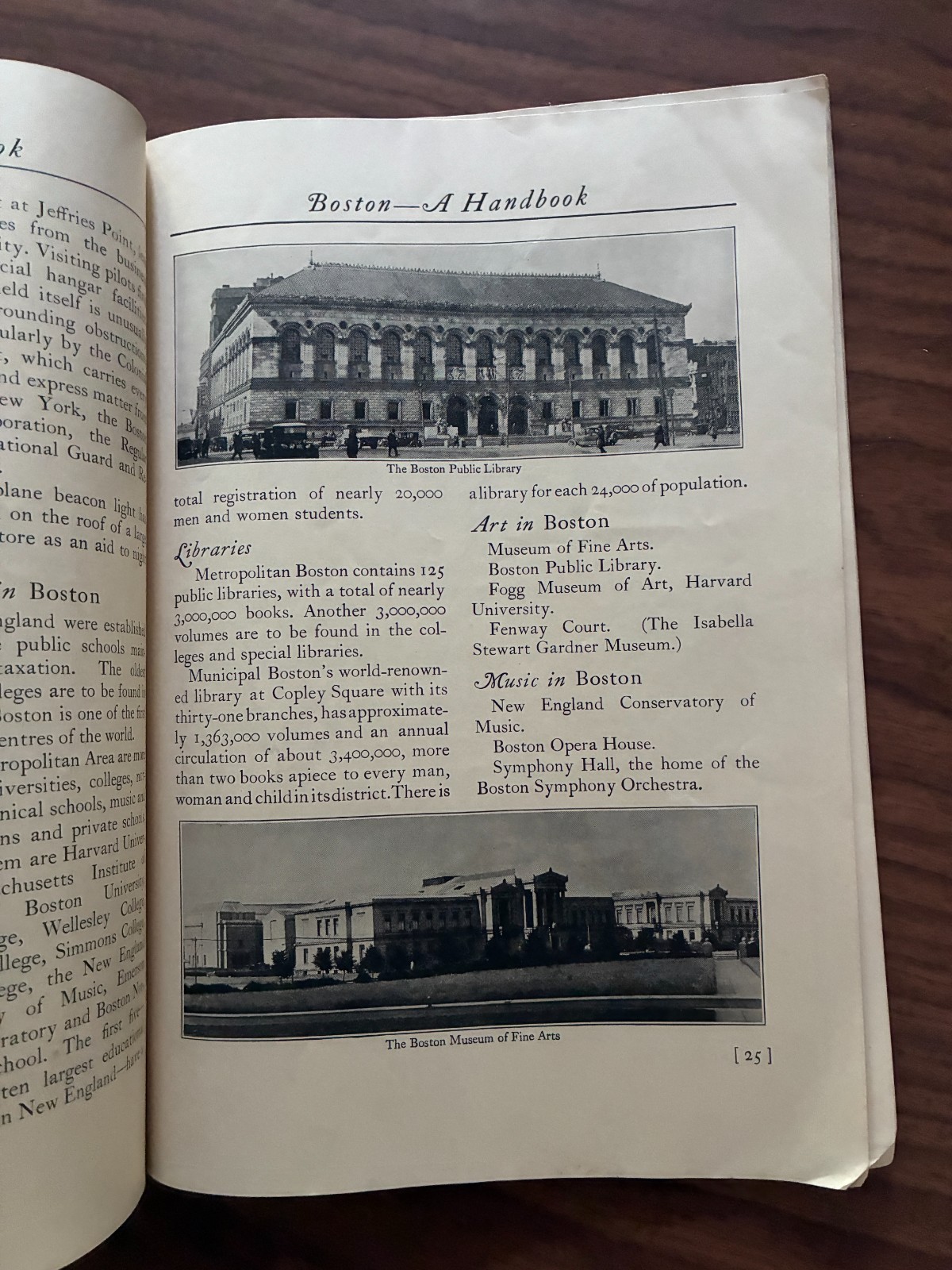 1928 BOSTON MASSACHUSETTS Chamber of Commerce Handbook Guide Tourism Antique